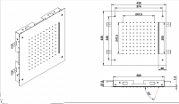 Квадратный верхний душ Bongio 888/4QPC схема 2