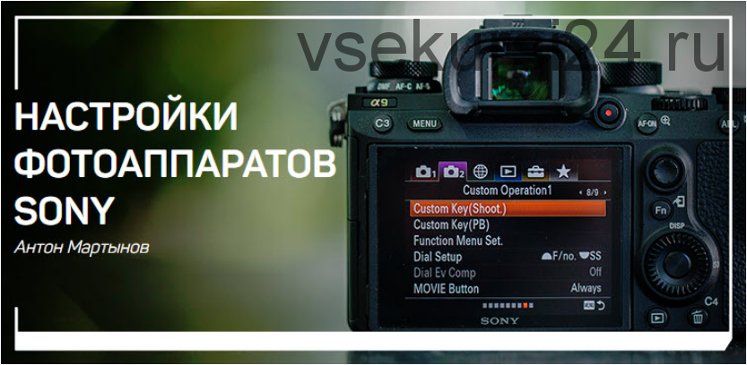 [liveclasses] Настройки фотоаппаратов Sony (Антон Мартынов)