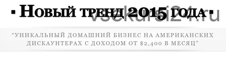 Бизнес на американских дискаунтерах с доходом от $2400 в месяц