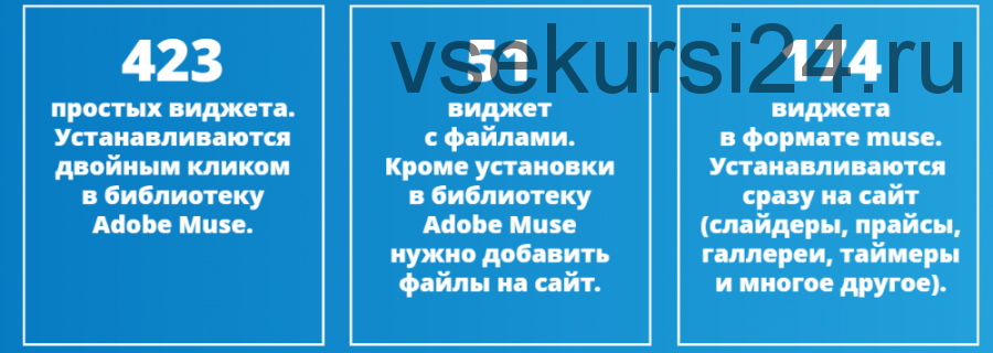 647 Виджетов Adobe Muse, 2015