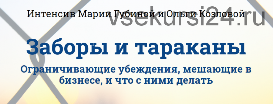 Заборы и тараканы.Ограничивающие убеждения, мешающие в бизнесе, и что с ними делать (Мария Губина, Ольга Козлова)