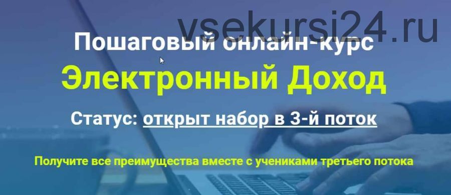 Пошаговый онлайн-курс Электронный Доход. Пакет: Золото (Егор Лобанов)