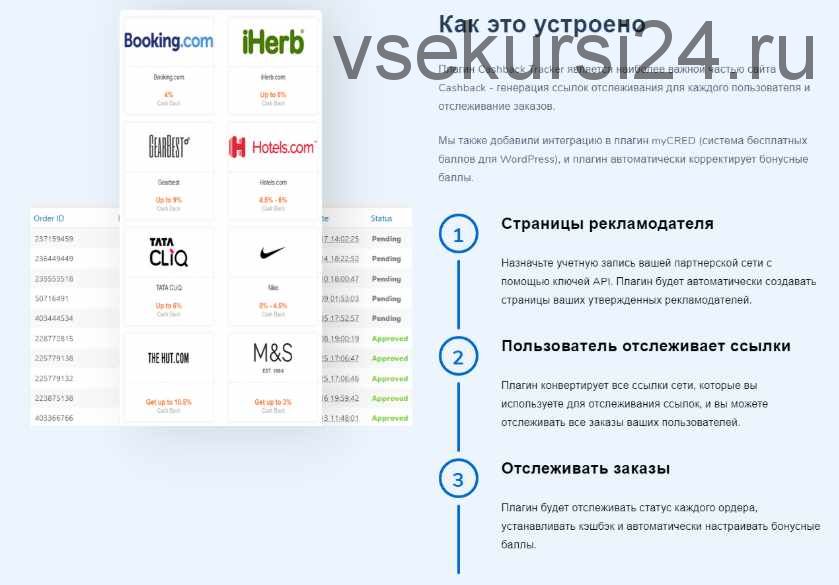 [WP] Cashback Tracker Pro - Плагин для создания и запуска кэшбэк сайтов + Дополнительные работы 'Cashback Tracker Pro'