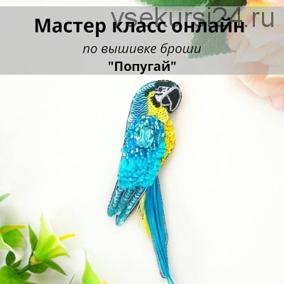 МК - по вышивке броши 'Попугай' (christie_jewelry)