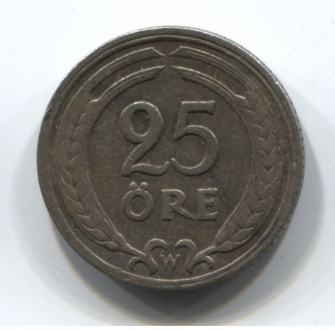 25 эре 1921 Швеция редкий год