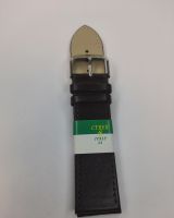 Ремешок для часов иск. кожа 24мм. темно-коричневый cyber