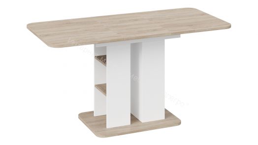 Стол обеденный «Мюнхен» Тип 2 (Белый Ясень/Дуб Сонома)