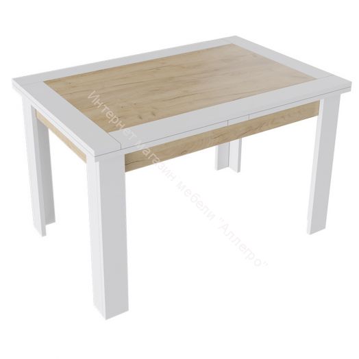 Стол раздвижной «Хьюстон» тип 4 (Белый/Дуб Крафт золотой)