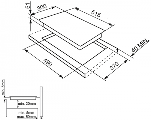 Индукционная варочная панель SMEG SI5322B