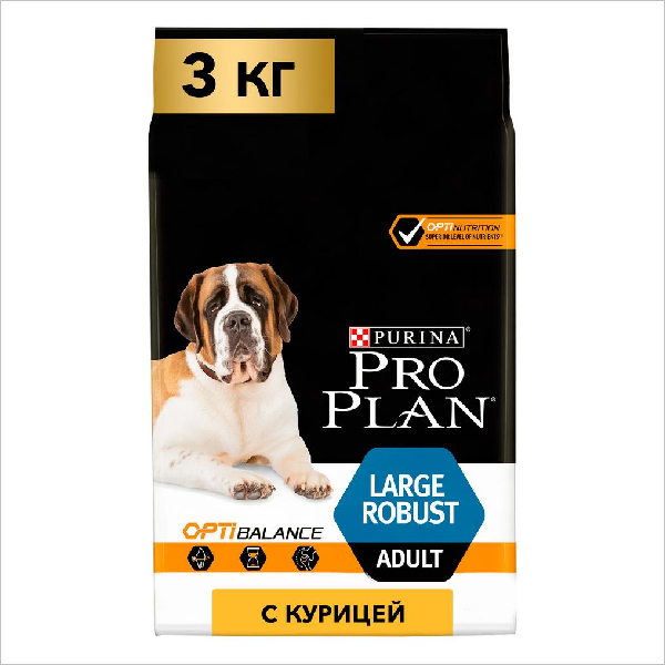 Сухой корм для собак крупных пород Pro Plan Large Robust с мощным телосложением с курицей