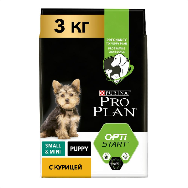 Сухой корм для щенков мелких пород Pro Plan Small Mini Puppy с курицей