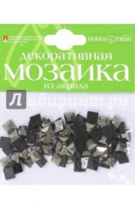 Мозаика декоративная, 100 штук, 8*8, акрил, ЧЕРНЫЙ (2-334/02)