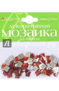 Мозаика декоративная, 100шт, 8*8, акрил, КРАСНЫЙ (2-334/05)