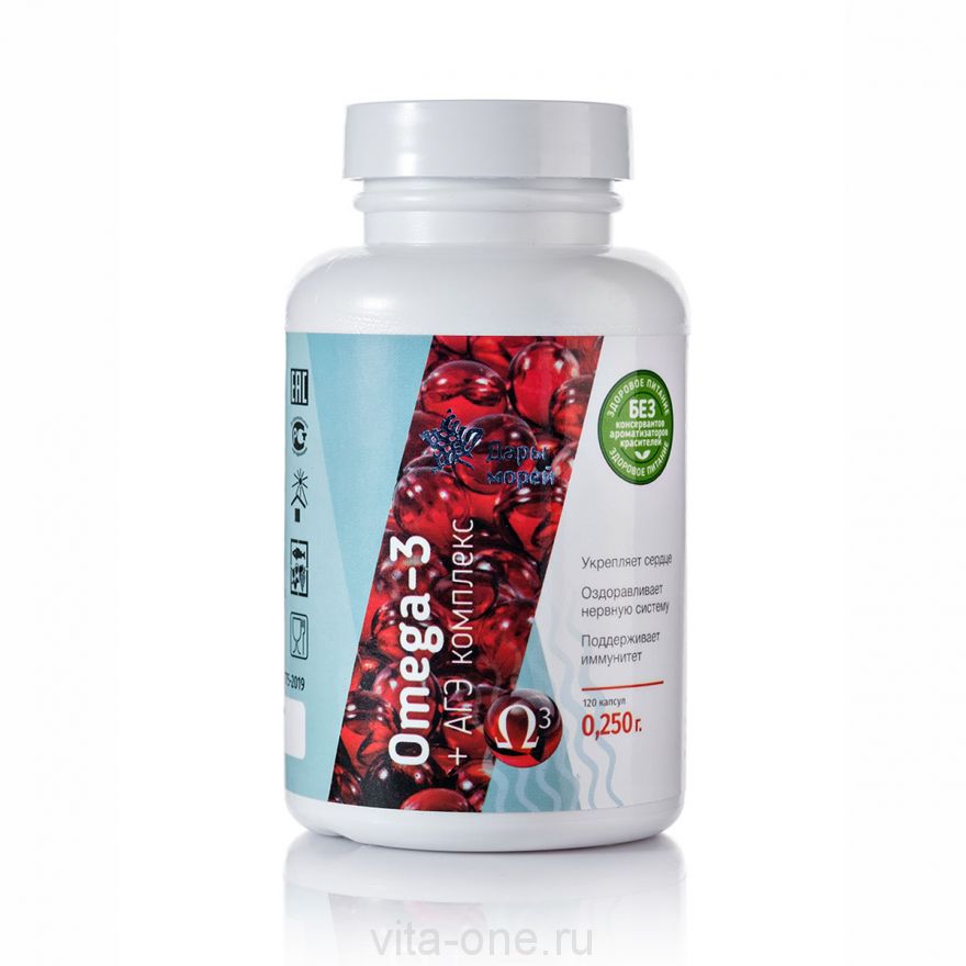 Дары морей Omega-3 АГЭ комплекс 120 капсул