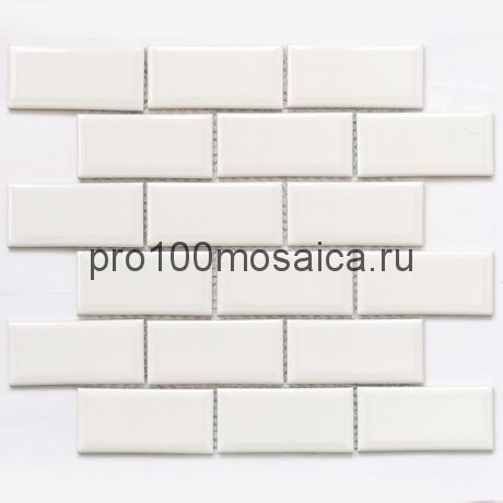 Brick White. Мозаика кабанчик 45*95  серия RUSTIC, размер, мм: 287,5*292*6 (Bonaparte)