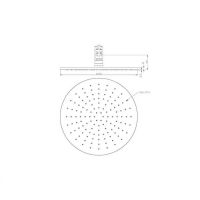 Верхний душ OMNIRES D=30 см WG130CR (хром) схема 2