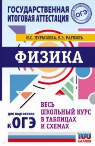 Физика. Весь школьный курс в таблицах и схемах для подготовки к ОГЭ / Пурышева Наталия Сергеевна, Ратбиль Елена Эммануиловна