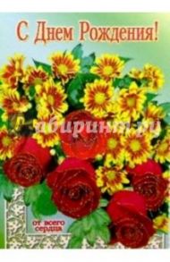 5Т-064/День рождения/открытка-вырубка двойная
