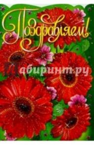 25281/Поздравляем/открытка-вырубка двойная