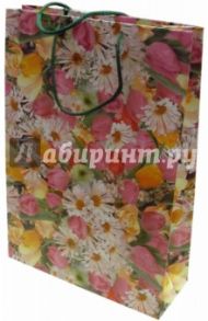 Пакет подарочный. Б3. Тюльпаны (25х39х9)