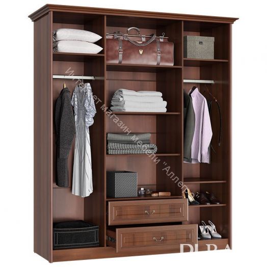 Шкаф 4-х створчатый ЯН-06 "Янна" с зеркалом