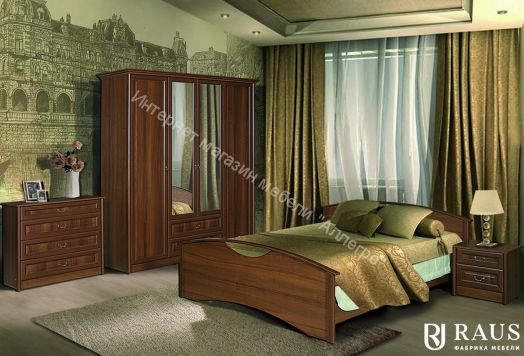 Шкаф 4-х створчатый ЯН-06 "Янна" с зеркалом