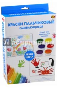 Краски пальчиковые смывающиеся (6 цветов) (А2803)