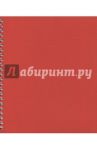 Тетрадь общая "WOOD. Красная" (80 листов, А5, клетка, гребень) (80Т5B1гр_02215)