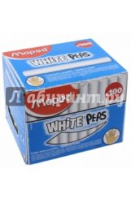 Мел "WHITE'PEPS" (белый, круглый, 100шт) (935020)