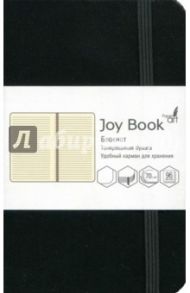 Блокнот "Joy Book" (96 листов, А6-, искусственная кожа, тв. переплет, угольно-черный) (БДБЛ6962233)