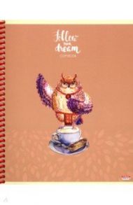 Тетрадь общая "Мечтательные совы" (96 листов, А5, клетка, спираль) (96-1743)