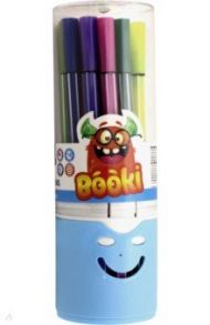 Фломастеры "Booki" в пластиковой тубе (18 цветов) (M-5077-18)