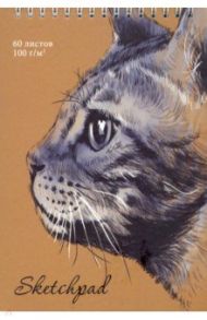 Скетчпад "Кот и собака" (60 листов, А5, нелинованный, гребень, перевертыш) (50848)
