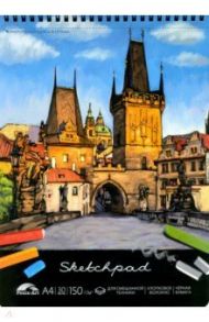 Альбом для пастели "Старый город" (30 листов, А4, черная бумага, гребень) (49782)