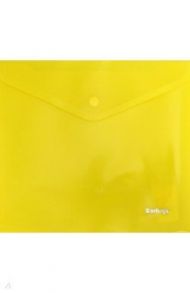 Папка-конверт на кнопке A5+, желтая (OBk_05005)