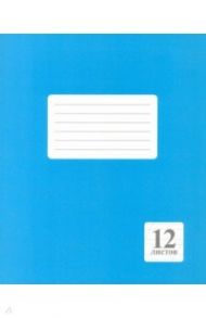 Тетрадь школьная (12 листов, А5, косая линия), Синяя (Арт.249.05)