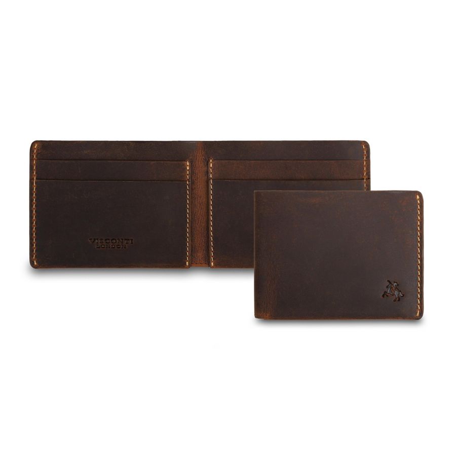 Кожаный бумажник с RFID защитой Visconti RW49 Dollar