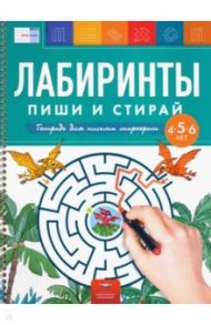 Лабиринты. Пиши и стирай. Тетрадь для письма маркером для детей 4-5-6 лет / Федосова Е. И., Вершинина Е. А.