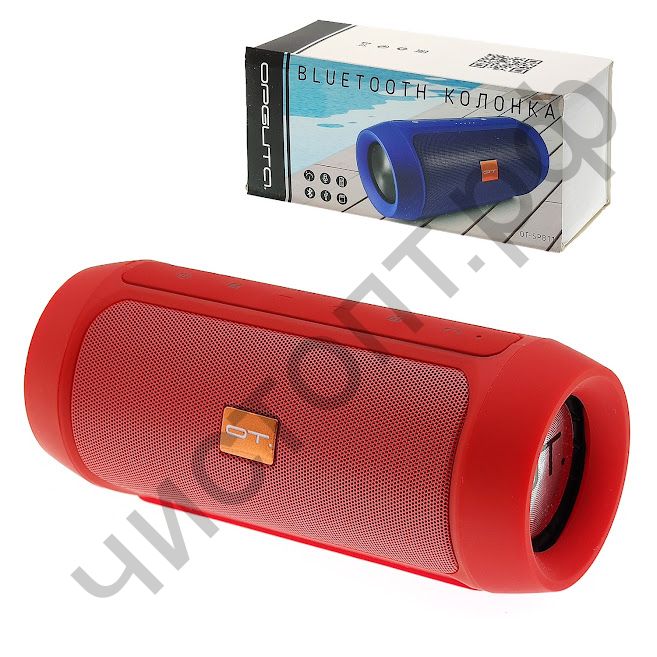 Колонка универс.с радио OT-SPB11 Красная (TF, USB, FM) аккум Power Bank