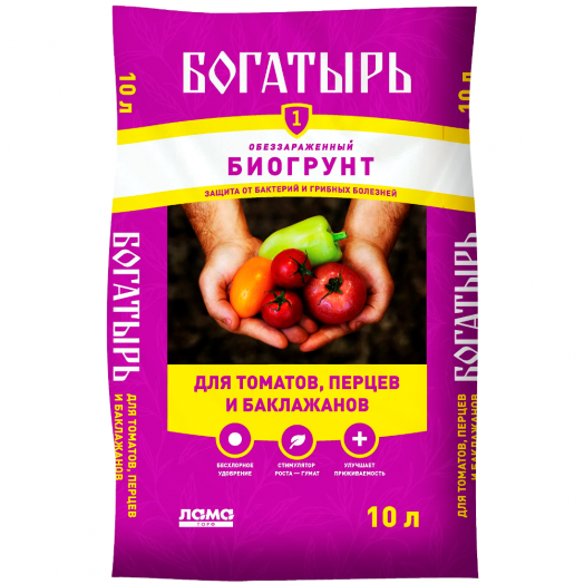 Грунт Богатырь Для томатов, перца и баклажанов 10л
