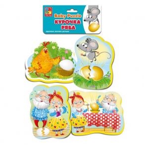 Мягкие пазлы Baby puzzle Сказки "Курочка ряба"