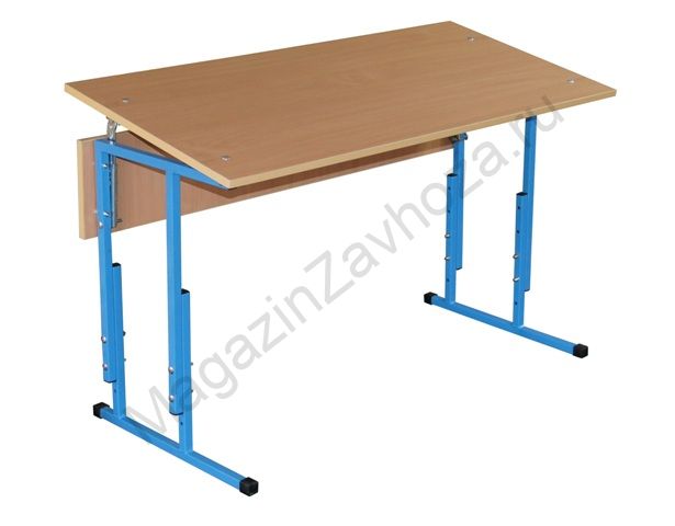 Парта Детская 2х Местная (Регулируемая) С Наклоном Столешницы