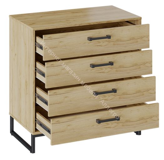 Комод «Лофт» тип 2 (Дуб крафт золотой)