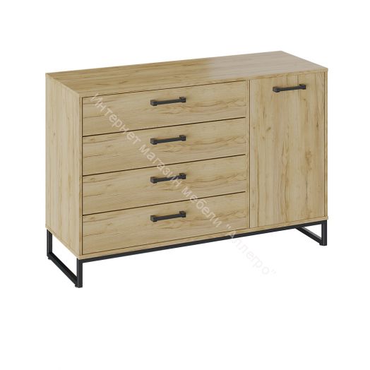 Комод «Лофт» тип 3 (Дуб крафт золотой)