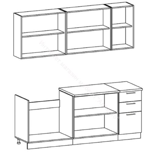Кухонный гарнитур Риал K-87 Оранжевый 2000