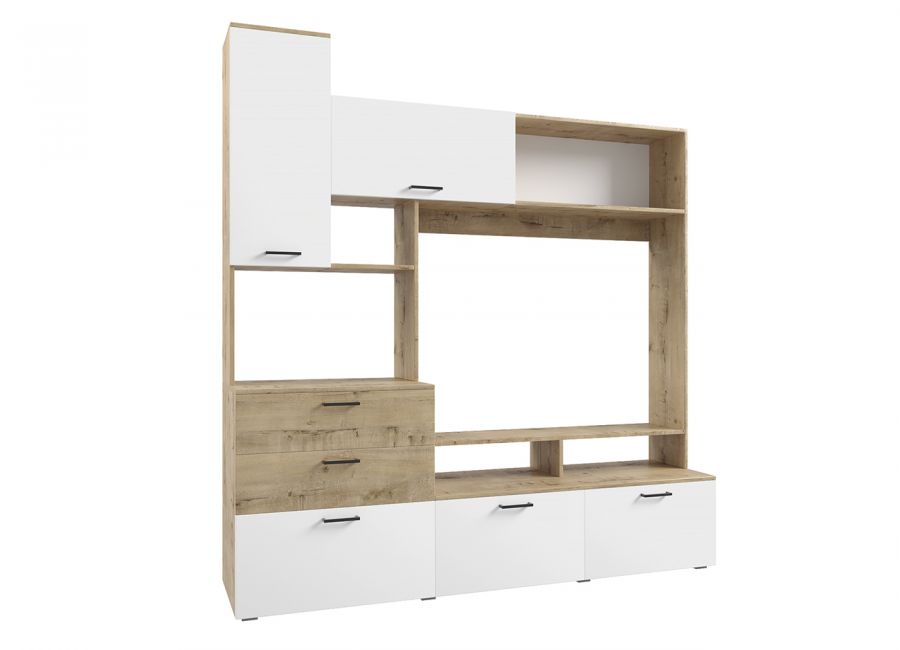 Дуся Стенка ДГ 183.1 (Белый глянец/корпус дуб бунратти)