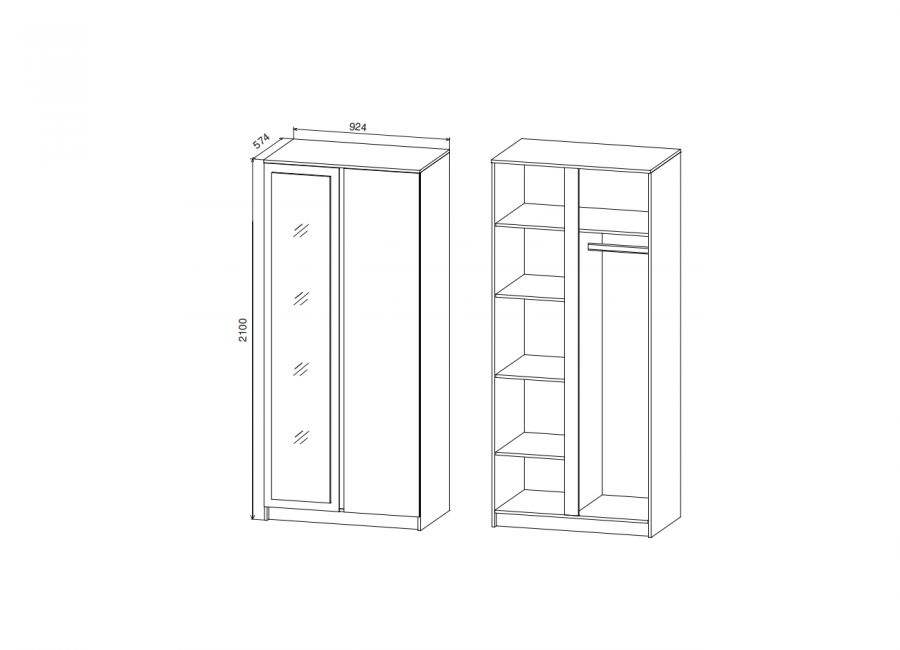 Марли Шкаф МШК 924.1