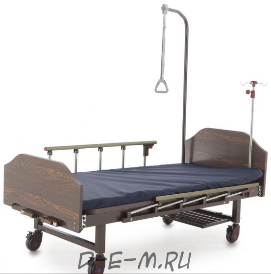 Кровать механическая Med-Mos Е-8 (MM-2024Н-02) (2 функции) ЛДСП с полкой и обеденным столиком