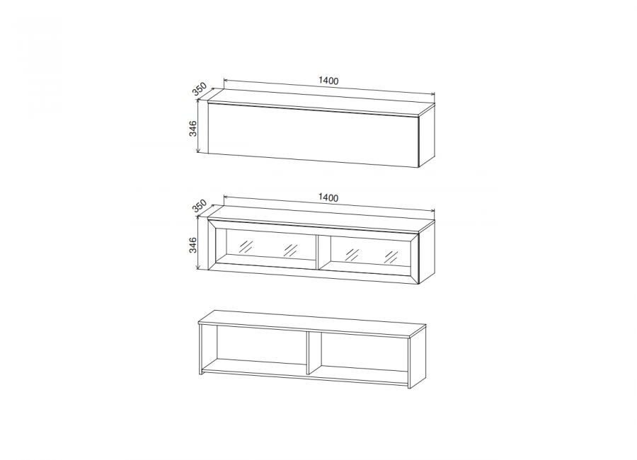 Марли Навесной шкаф МАНС 1400.1