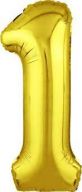 Цифра "1" фольгированная (40/102) Slim золотой